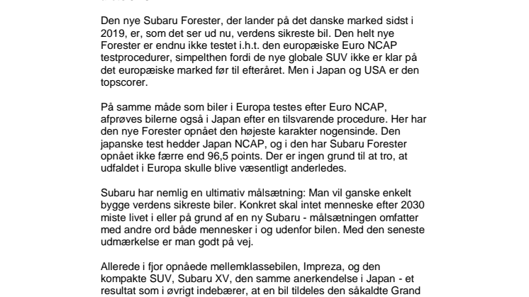 Højeste NCAP-resultat nogensinde