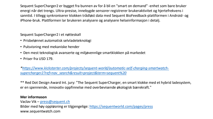 Verdens første automatiske, selvoppladbar hybrid armbåndsur med pulsmåler