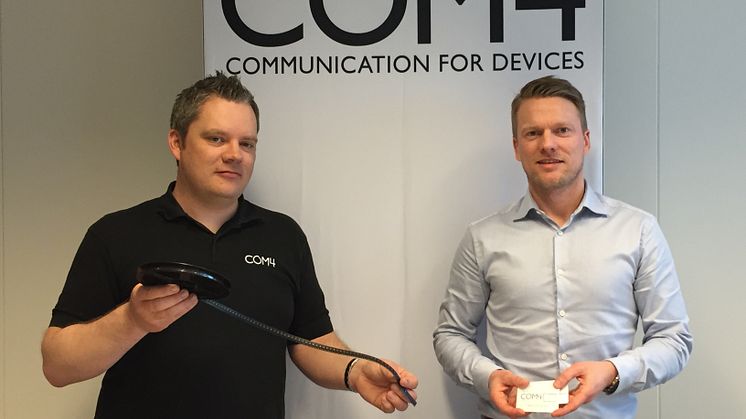 Henning Solberg COO Com4 og Stian Eldre Partner Manager Com4