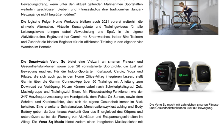 PM Garmin Ideale Trainingspartner für die Neujahrsvorsätze