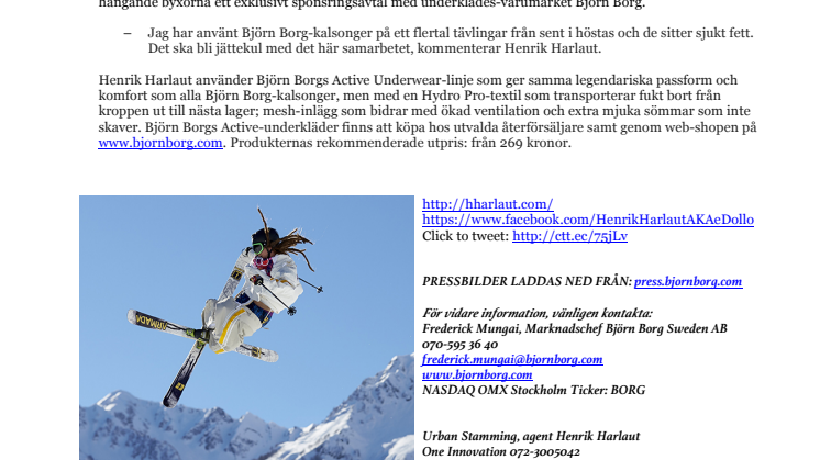 UNDER-BART: HENRIK HARLAUT SIGNERAR MED BJÖRN BORG 