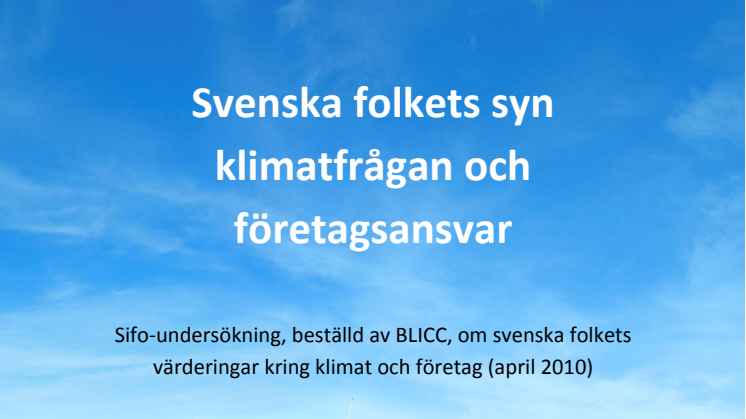 BLICC Sifoundersökning 2010