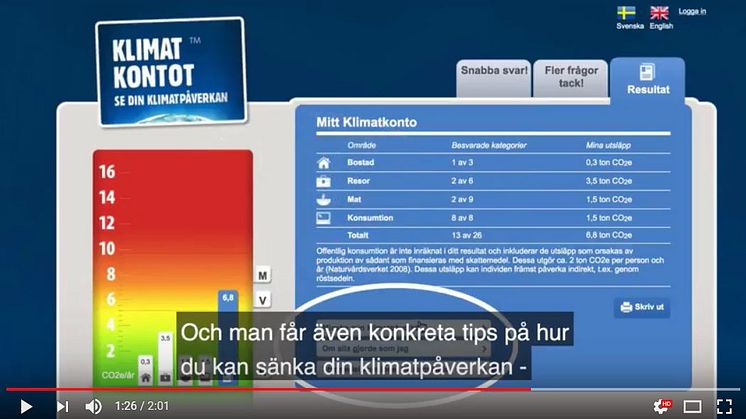 150 000 användare på Klimatkontot sedan årsskiftet