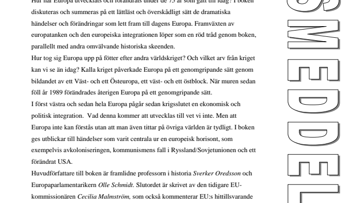 Ny bok: Europa - 75 år av ständig förändring