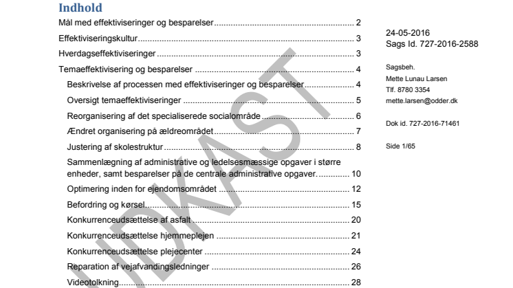 Effektiviserings og besparelseskatalog