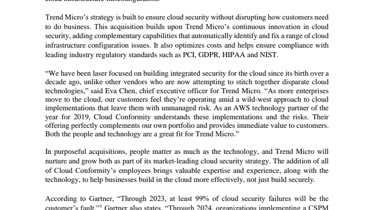 Trend Micro förvärvar Cloud Conformity för att bredda lösningar inom molnsäkerhet