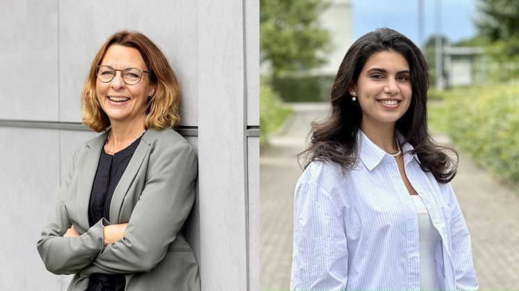 Kajsa Simu, t.v., adjungerad universitetslektor vid Luleå Tekniska Universitet har stöttat mastersstudenten Amanda Baker, t.h., i hennes examensarbete om hur man kan mäta ekologisk hållbarhet i byggprojekt. 