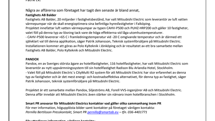 Mitsubishi Electric fortsätter att ta affärer och ökar sina marknadsandelar