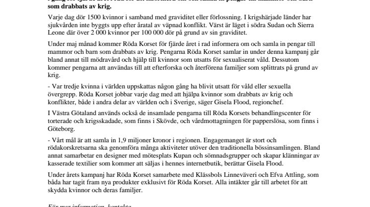 Röda Korset räddar kvinnor och mammor
