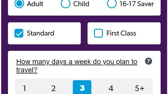 Great Northern Season Ticket Calculator no stations selected
