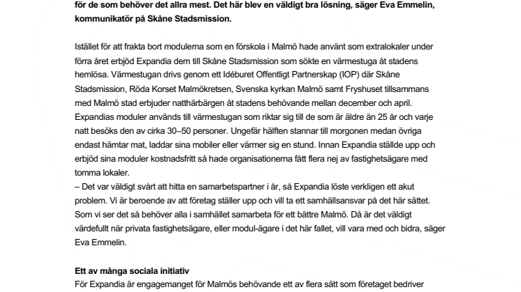 Förskola blev värmestuga för hemlösa