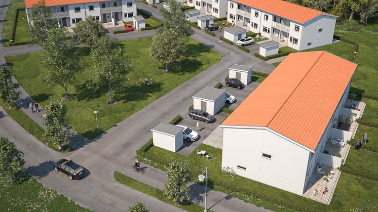 Översikt över området i projektet BoKlok Gullvivan