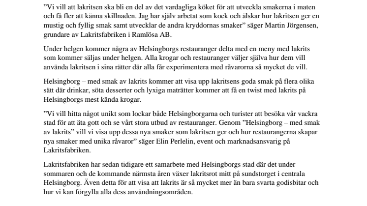 Helsingborg - med smak av lakrits 