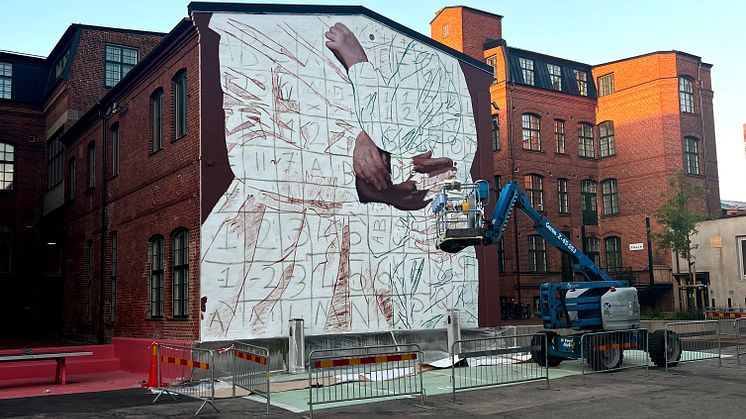 Muralmålning in the making
