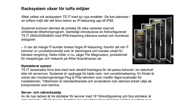 Racksystem växer för tuffa miljöer
