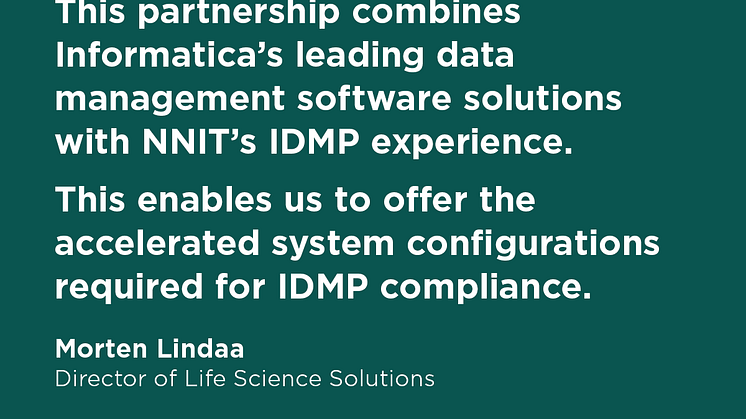 ​NNIT and Informatica partner on ISO IDMP solutions for life sciences