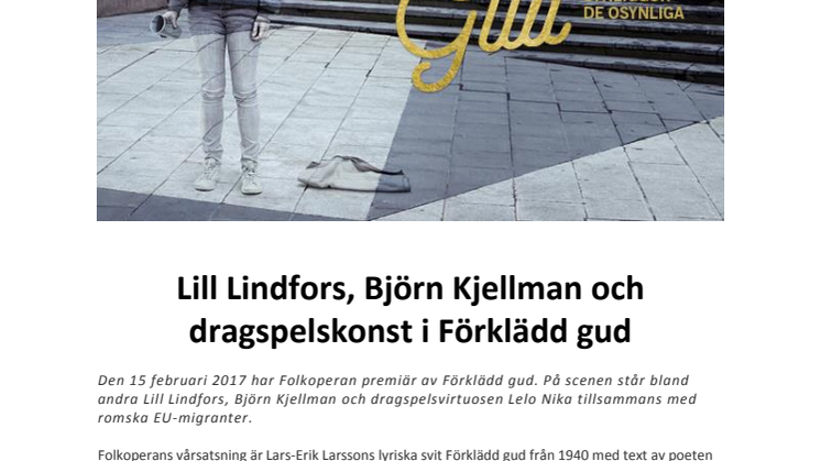 Lill Lindfors, Björn Kjellman och dragspelskonst i Förklädd gud 