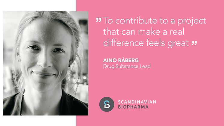 Aino Råberg, Drug Substance Lead Manufacturing at Scandinavian Biopharma