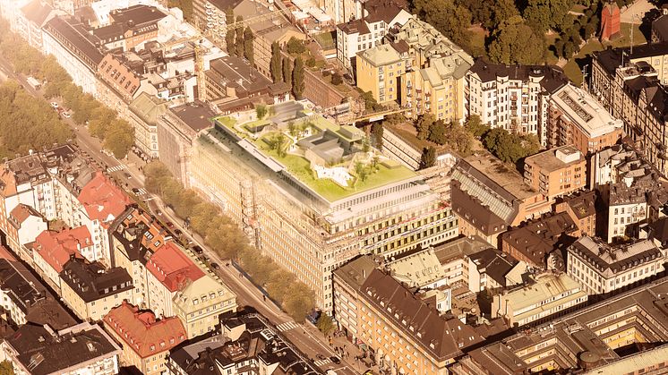 Diligentias takpark på Sveavägen 44