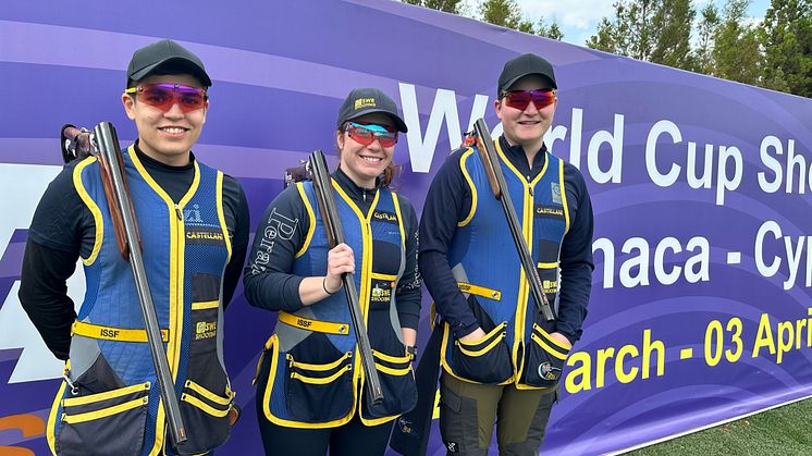 Svenska skeetskyttar på världscupen i Larnaca 