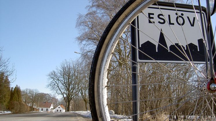 Eslöv genom cykelhjul