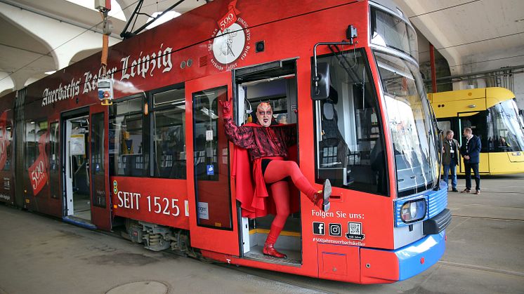 Auerbachs Keller - Mephisto in der Jubiläumsstraßenbahn