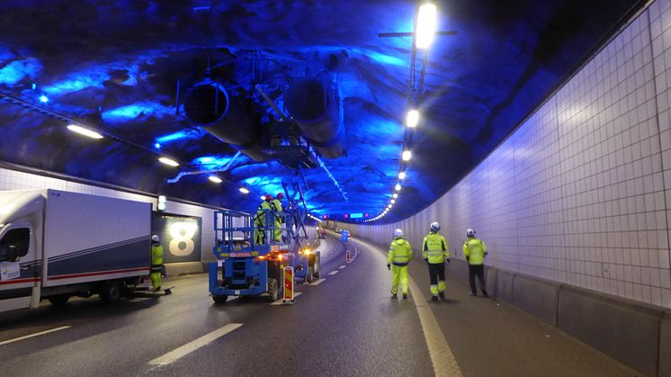 Götatunneln förbättras med ett brandbekämpningssystem