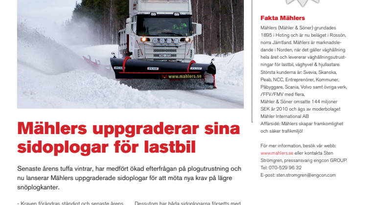 Mählers uppgraderar sina sidoplogar för lastbil