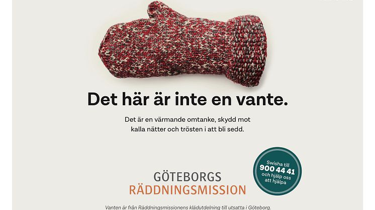 Göteborgs Räddningsmission lanserar årets julkampanj