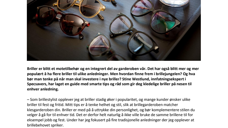 Slik får du en fullkommen brillegarderobe