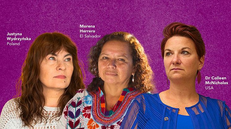 Justuna Wydrzyńska, Morena Herrera och Colleen McNicholas.