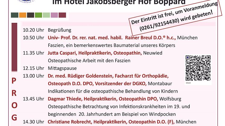 Erster Osteopathietag in Boppard am Mittelrhein