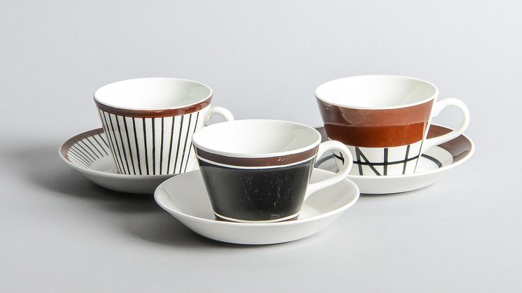 Kaffekoppar Terra, Spisa Ribb och Korsvirke av Stig Lindberg, Gustavdberg, 3500 kr.jpg