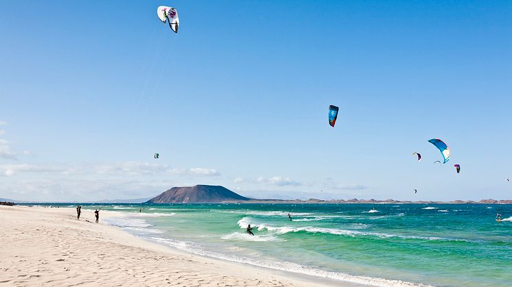 Stranden i Corralejo på Fuerteventura.