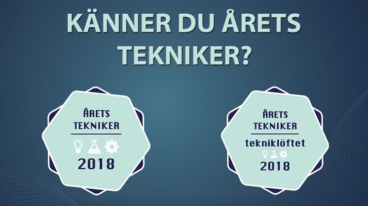 Nominera din kandidat på aretstekniker.se
