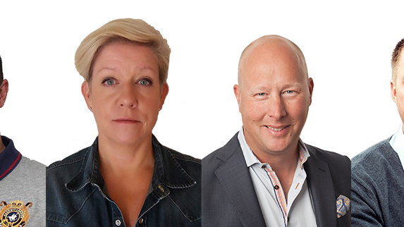 Från vänster på bilden: Linus Lundgren, Anneli Zalavary, Henrik Henningsson och Daniel Linde