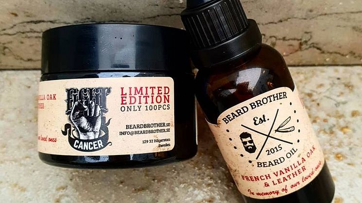 Beard Brother "Fight Cancer Limited Edition" skäggolja och skäggvax