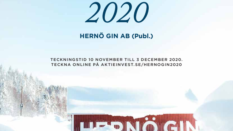 Emissionsmemorandum Hernö Gin 2020