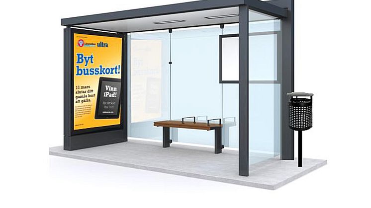 190 nya väderskydd till bussresenärerna