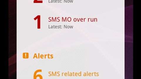 M2M Dashboard mobile app screen 3