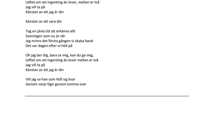 Oscar Zia EP Texter & Credits