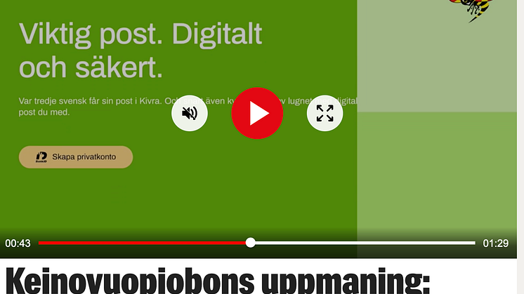 Expressen TV: "Keinovuopiobons uppmaning: Överge papperspost"
