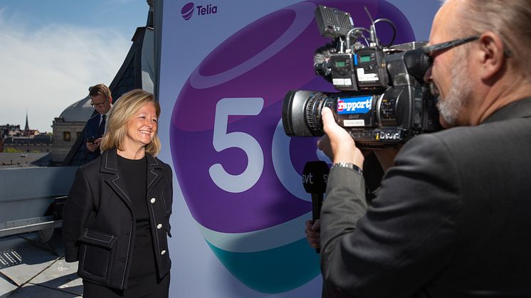 Allison Kirkby, vd Telia Company på invigningen av 5G i Stockholm i maj 2020