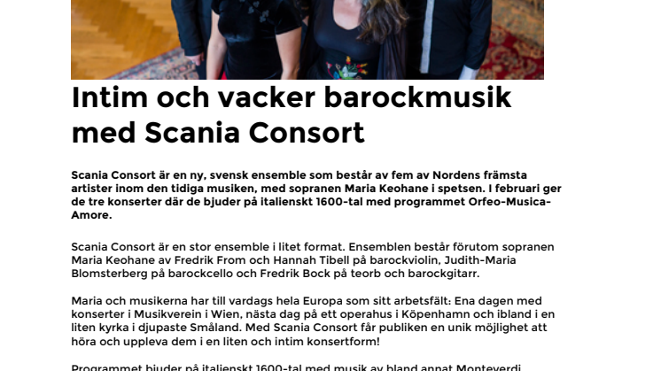 Intim och vacker barockmusik med Scania Consort