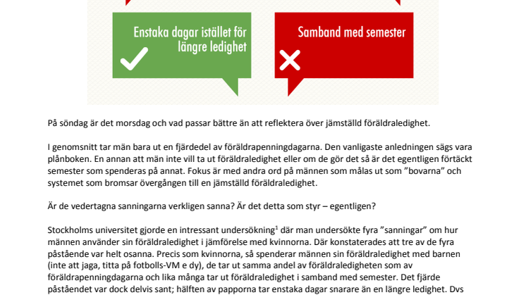 Vad påverkar jämställd föräldraledighet – egentligen?