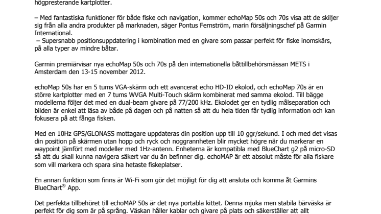 Att hitta fisk är enklare än någonsin med nya echoMAP™ 50s och 70s från Garmin®