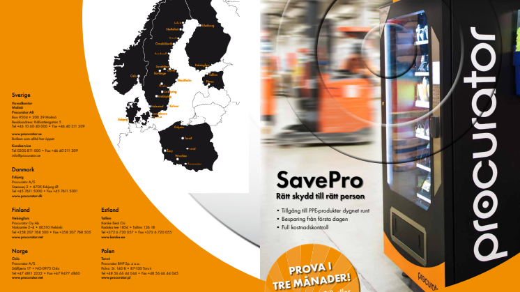 Broschyr: SavePro Vending machine, SaveRent och SaveBox