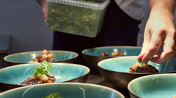 Kantineleverandøren Kokkenes Køkken skal fra juni levere lækre og sunde frokostløsninger til medarbejderne og gæsterne i den gamle Siemensbygning i Taastrup. Foto: Martin Stampe. 