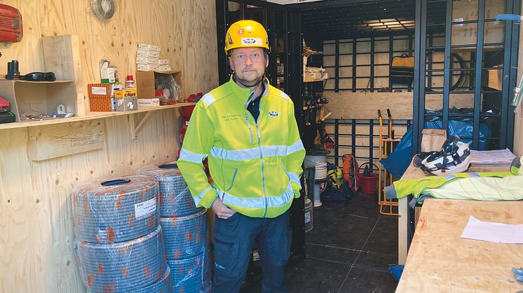 – I de containrar vi har elhandmaskiner och annan kritisk och dyr utrustning är säkerhetscontainer en självklarhet, säger Leif Ekman som är projektledare på PoB:s Elektriska.