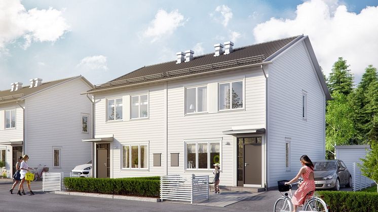 ​Brf Grönskan i Bredvik kommer att bestå av 24 välplanerade par- och radhus på 105 kvadratmeter.